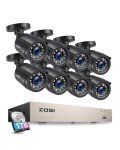 ZOSI 8CH CCTV System with AI Detection & Night Vision