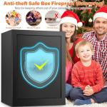 Large Fireproof Waterproof Home Safe with Removable Shelf
