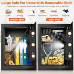 Large Fireproof Waterproof Home Safe with Removable Shelf
