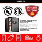 Fireproof Waterproof Safe with Alarm and Keypad