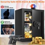 Large Fireproof Waterproof Home Safe with Removable Shelf