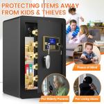 Large Fireproof Waterproof Home Safe Box with Lock