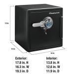 Fireproof Waterproof Home Safe with Fingerprint Lock