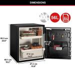 Fireproof Waterproof Safe with Alarm and Keypad