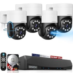 4K Smart Auto Tracking Wired Security Camera System