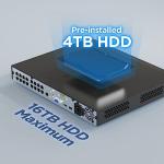 4K PoE Security Camera System with 16 Dome Cameras