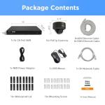 4K PoE Security Camera System with 16 Dome Cameras