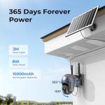 5MP Solar Outdoor Security Camera with 10X Zoom
