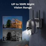 5MP Solar Outdoor Security Camera with 10X Zoom