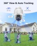 4K PTZ Wired Security Camera with 2-Way Audio