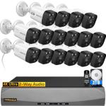 4K Outdoor Security Camera System with 2-Way Audio