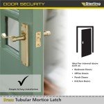 Brass Tubular Mortice Latch Set - 4 Pack