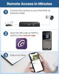 Loocam PoE Surveillance Camera System with 4MP Cameras