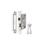 Polished Chrome 3 Lever Mortice Door Lock