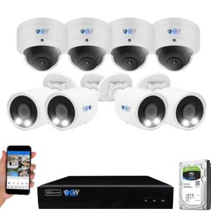 GW Security 8-Channel 4K AI Camera System