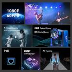 Tenveo 20X Optical Zoom PTZ Security Camera