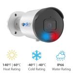4K Weatherproof Security Camera System with Microphone