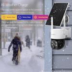 XMARTO 2K HD Solar Security Camera with Night Vision