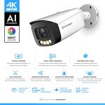 4K AI IP PoE Outdoor Security Camera