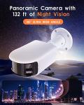 4K 8MP Panoramic Security Camera with Strobe Light