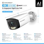 4K AI IP PoE Outdoor Security Camera