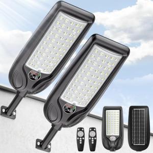 Solar Motion Sensor Street Lights - 2 Pack
