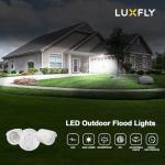 LUXFLY Outdoor LED Flood Lights - 2 Pack
