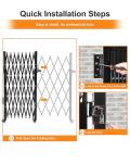 Folding Security Gate - Expandable Aluminum Driveway Barrier