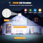 Zelvia 8 Pack Waterproof LED Floodlights 200W