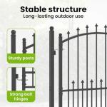 Sturdy Powder-Coated Steel Garden Security Gate
