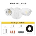 LUXFLY Outdoor LED Flood Lights - 2 Pack