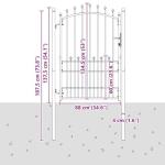 Sturdy Powder-Coated Steel Garden Security Gate