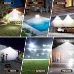 Zelvia 8 Pack Waterproof LED Floodlights 200W