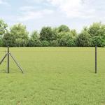 vidaXL Grey Hexagon Steel Garden Security Fence
