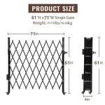 Hipicute Portable Steel Folding Security Gate