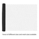 vidaXL Grey Hexagon Steel Garden Security Fence