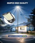 Sararoom 8-Pack Solar Motion Sensor Flood Lights