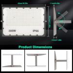 300W Outdoor LED Floodlight Security Light Set