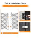 Expandable Double Folding Security Gate, 61" x 122