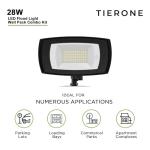 TIERONE 28W Remote LED Floodlight - 4 Pack