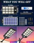 Solar Street Light with Motion Sensor, 600000LM