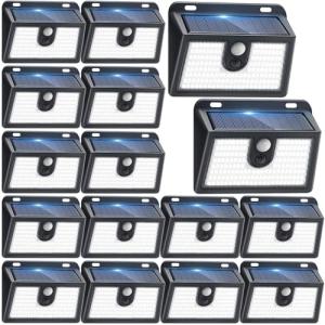 16 Pack Solar Motion Sensor Lights for Outdoors