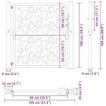 Weathering Steel Leaf Design Garden Security Gate