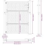 Weatherproof Steel Garden Gate with Cross Design