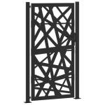 Stylish Black Steel Garden Gate 105x180 cm