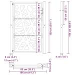 VidaXL Weathering Steel Garden Security Gate