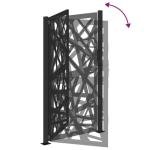 Stylish Black Steel Garden Gate 105x180 cm