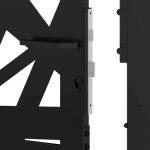 Stylish Black Steel Garden Gate 105x180 cm