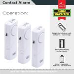 Burg Wachter EA306 Magnetic Door or Window Contcat Alarm - White (Pack of 3)
