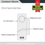 Burg Wachter EA306 Magnetic Door or Window Contcat Alarm - White (Pack of 3)